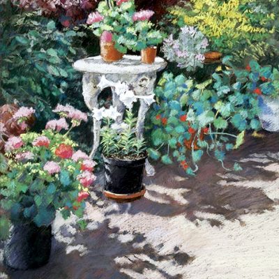 Garden with White Table